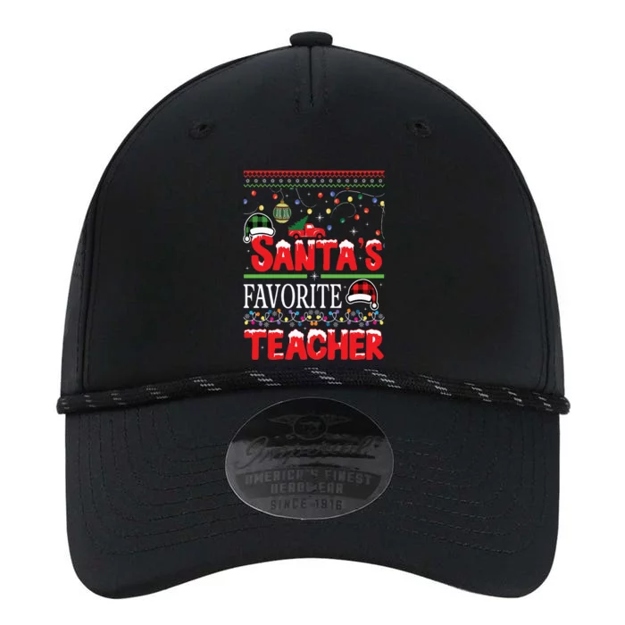 Santas Favorite Teacher Christmas Santa Hat Light Performance The Dyno Cap