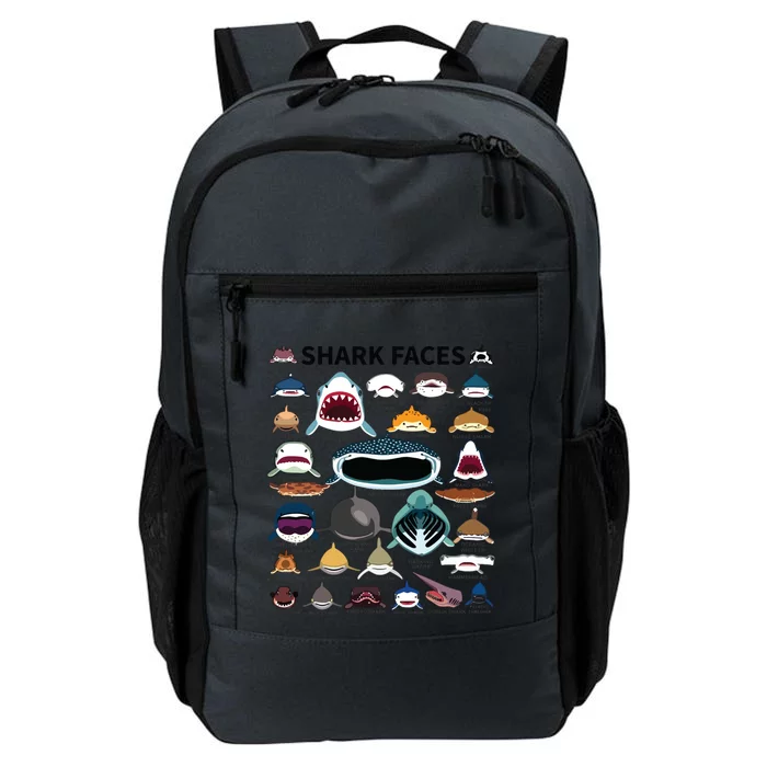 Shark Faces Type Of Shark Shark Faces Of All Kinds Daily Commute Backpack