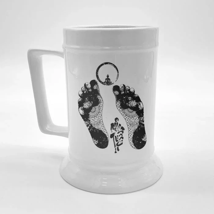 Sunburnt Footprints Thich Minh Tue Vietnamese Monks Moving Front & Back Beer Stein