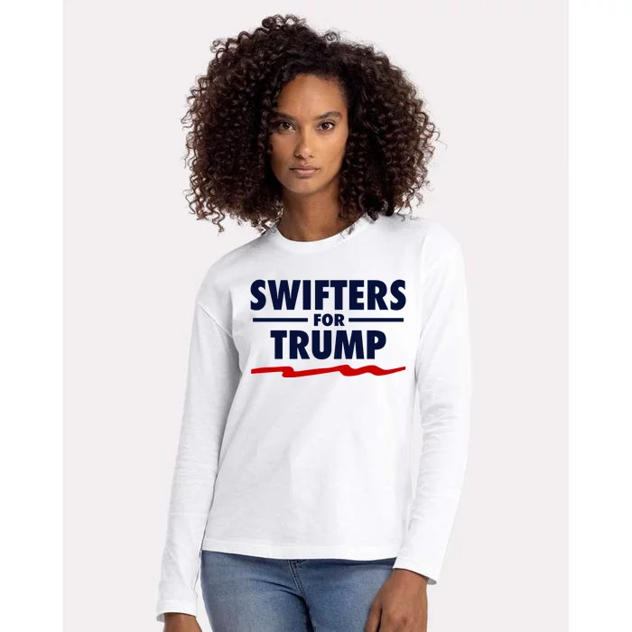 Swifters For Trump Womens Cotton Relaxed Long Sleeve T-Shirt