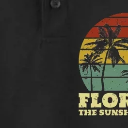 Summer Florida The Sunshine State Surf Style Dry Zone Grid Performance Polo