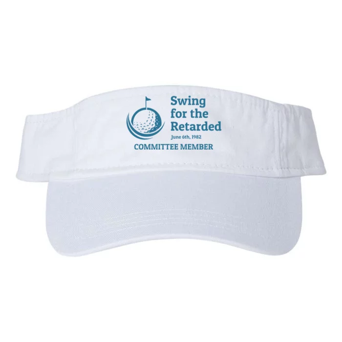 Swing For The Retarded Golf Ball Golf Valucap Bio-Washed Visor