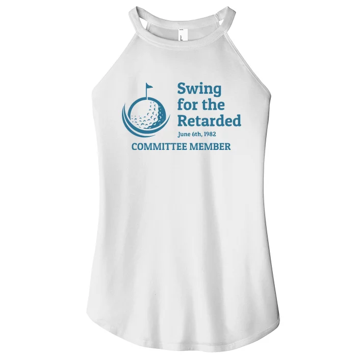 Swing For The Retarded Golf Ball Golf Women’s Perfect Tri Rocker Tank