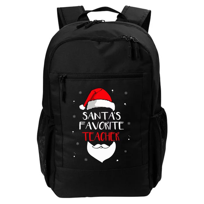 Santa's Favorite Teacher Funny Christmas  Teaching Gift Daily Commute Backpack