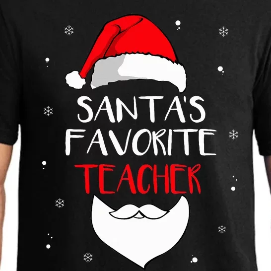 Santa's Favorite Teacher Funny Christmas  Teaching Gift Pajama Set