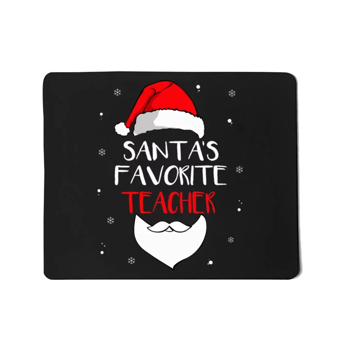 Santa's Favorite Teacher Funny Christmas  Teaching Gift Mousepad