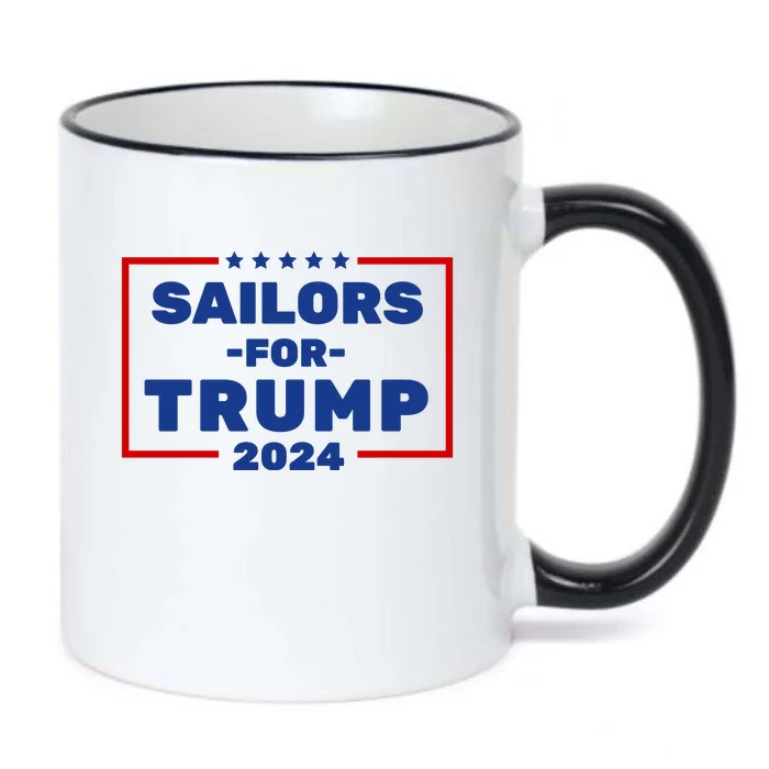 Sailors For Trump 2024 Black Color Changing Mug