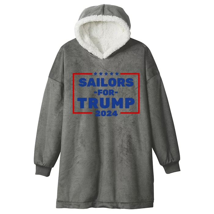 Sailors For Trump 2024 Hooded Wearable Blanket