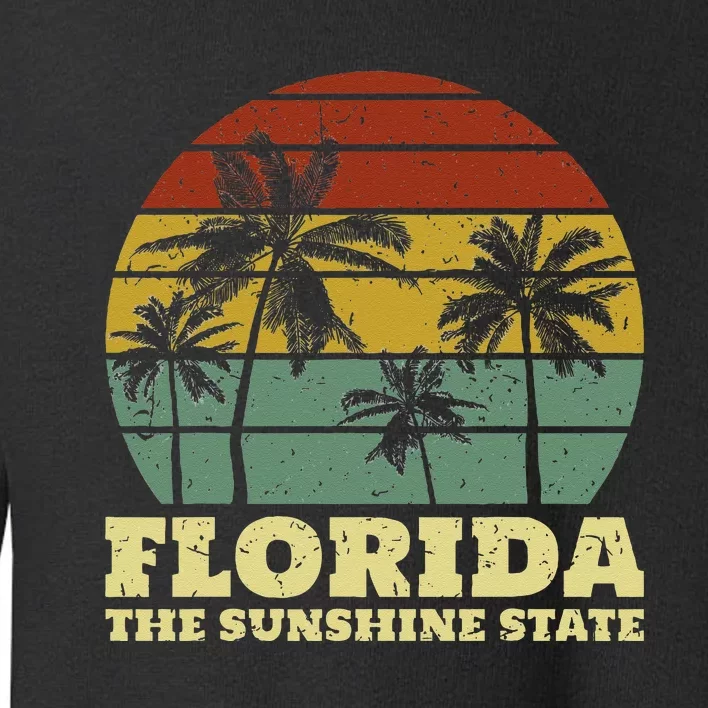 Summer Florida The Sunshine State Surf Style Toddler Sweatshirt