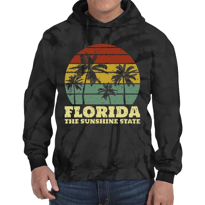 Summer Florida The Sunshine State Surf Style Tie Dye Hoodie