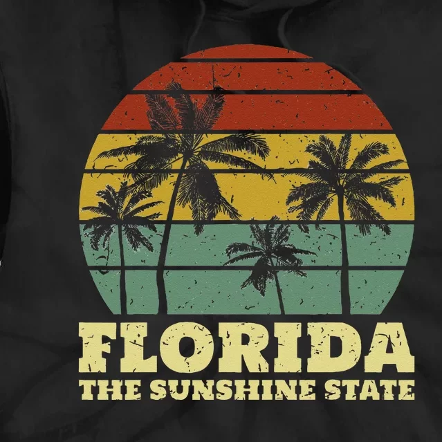 Summer Florida The Sunshine State Surf Style Tie Dye Hoodie