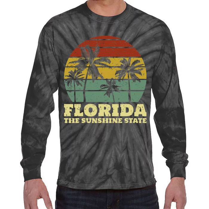 Summer Florida The Sunshine State Surf Style Tie-Dye Long Sleeve Shirt