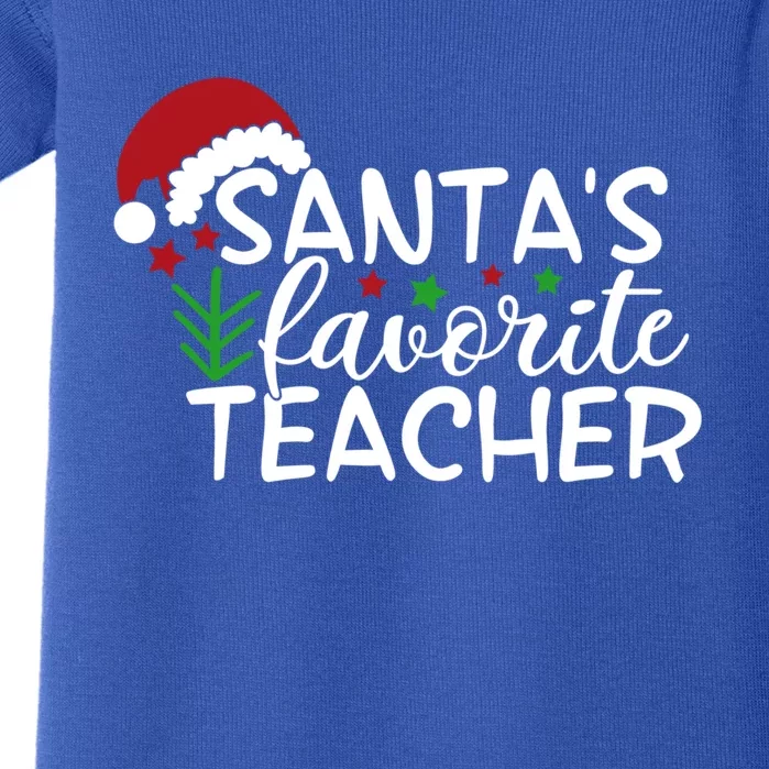 Santas Favorite Teacher Gift Baby Bodysuit