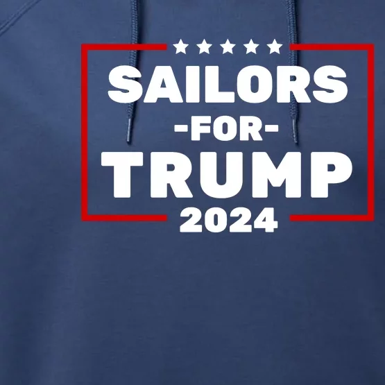 Sailors For Trump 2024 Performance Fleece Hoodie