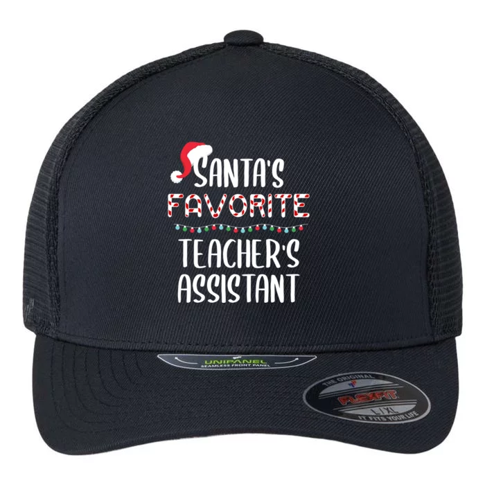 Santas Favorite TeacherS Assistant Pajamas Christmas Xmas Gift Flexfit Unipanel Trucker Cap