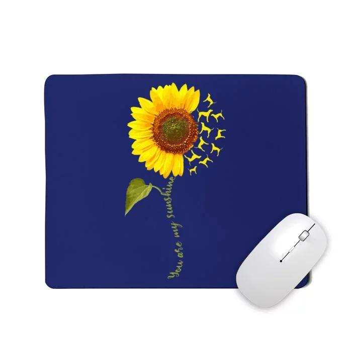 Sunflower Floral Treeing Walker Coonhound Dog Mousepad