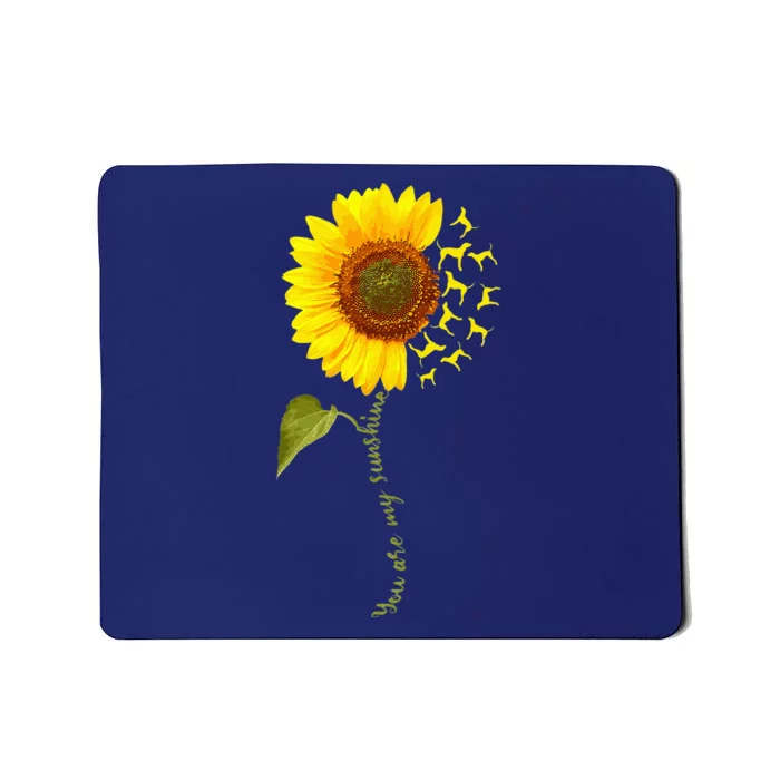 Sunflower Floral Treeing Walker Coonhound Dog Mousepad