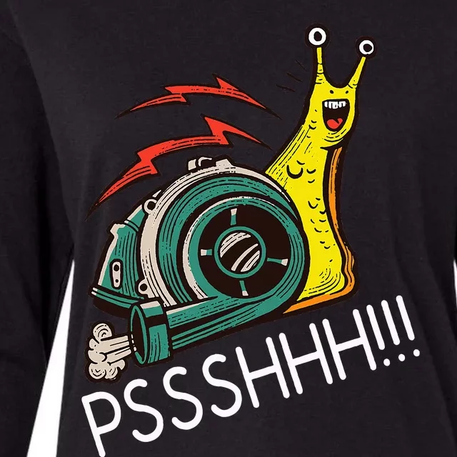 Snail Funny Turbo Boost Racing Pshh Womens Cotton Relaxed Long Sleeve T-Shirt