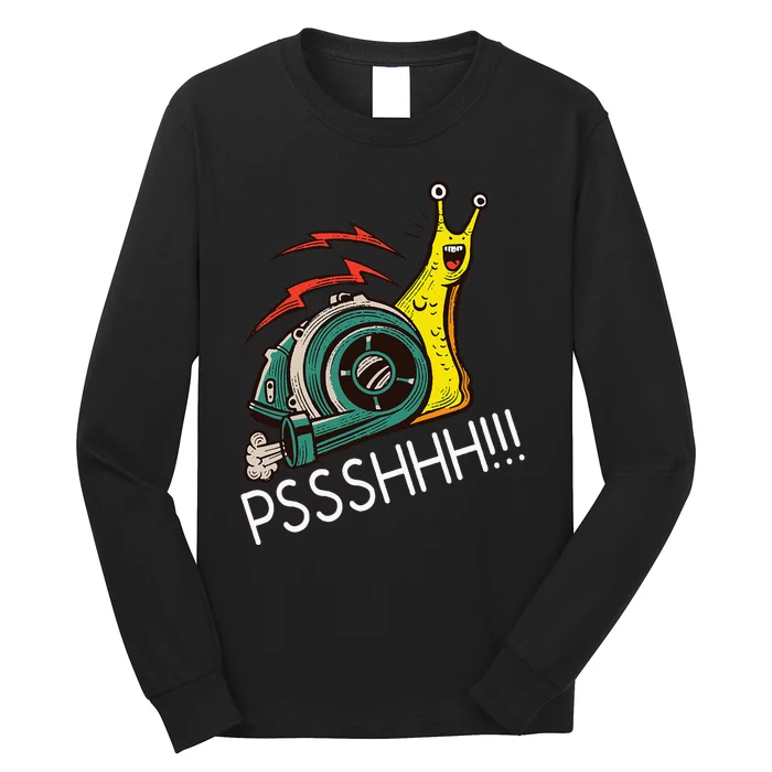 Snail Funny Turbo Boost Racing Pshh Long Sleeve Shirt