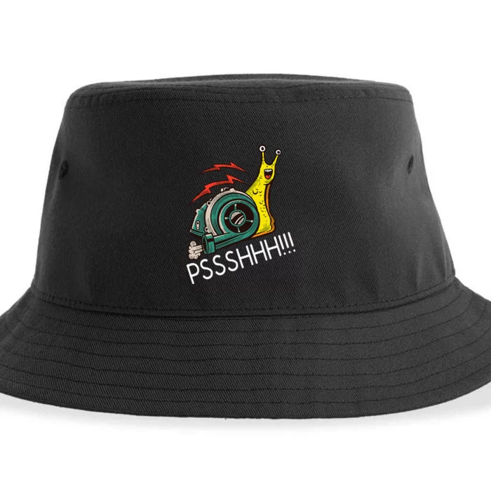 Snail Funny Turbo Boost Racing Pshh Sustainable Bucket Hat