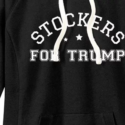 Stockers For Trump Funny Election 2024 Shelf Filler Stacker Women's Fleece Hoodie