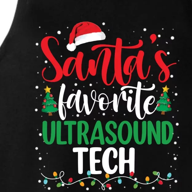 SantaS Favorite Ultrasound Tech Christmas Santa Hat Xmas Gift Ladies Tri-Blend Wicking Tank