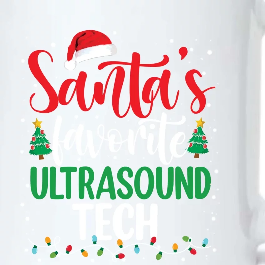 SantaS Favorite Ultrasound Tech Christmas Santa Hat Xmas Gift Black Color Changing Mug