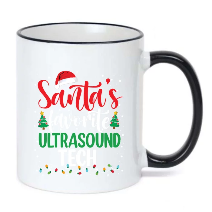 SantaS Favorite Ultrasound Tech Christmas Santa Hat Xmas Gift Black Color Changing Mug