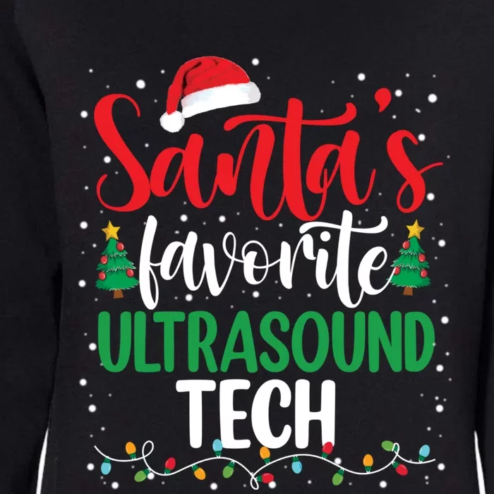 SantaS Favorite Ultrasound Tech Christmas Santa Hat Xmas Gift Womens California Wash Sweatshirt