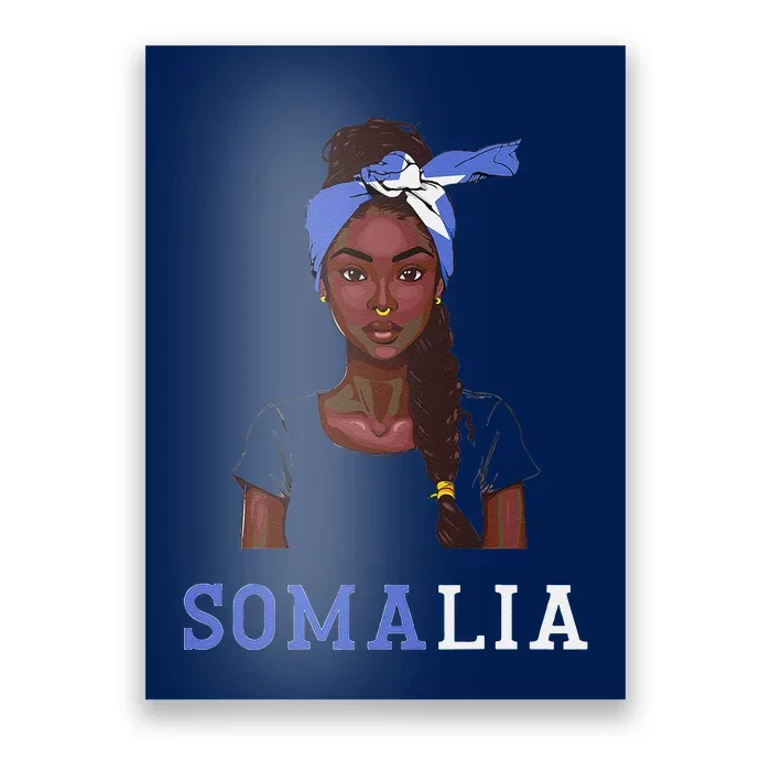 Somalian Flag Uniform Souvenirs Products Woman Somalia Poster