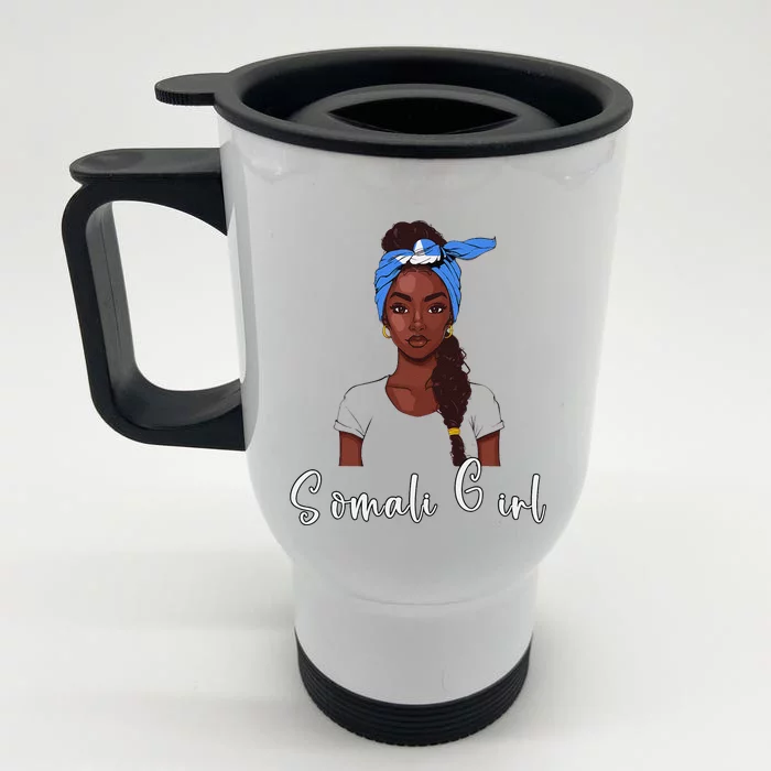 Somalian Flag Uniform Souvenirs Products Woman Somalia Front & Back Stainless Steel Travel Mug