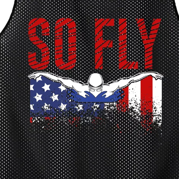 So Fly USA Swimming Team Sports Athlete US Swim Aquatic Mesh Reversible Basketball Jersey Tank