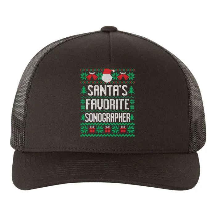 Santa's Favorite Ultrasound Tech Diagnostic Med Sonographer Yupoong Adult 5-Panel Trucker Hat