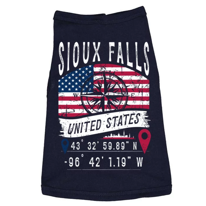 Sioux Falls United States Flag Gps Coordinates Sioux Falls Doggie Tank