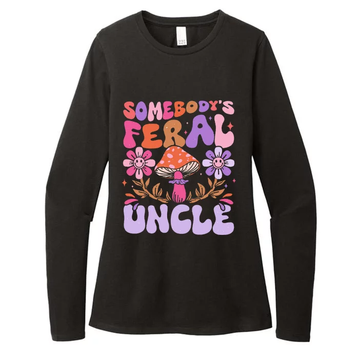 Somebody's Feral Uncle Groovy For Cool Uncle Gift For Uncle Womens CVC Long Sleeve Shirt