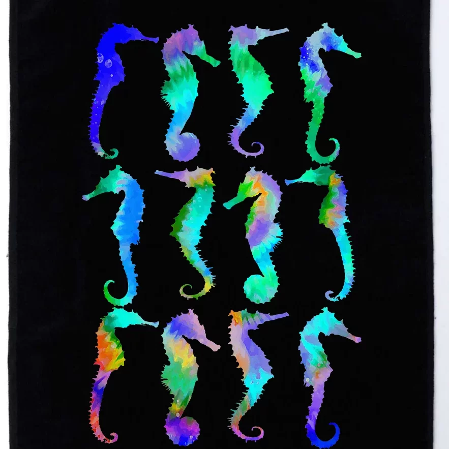 Sea Fish Underwater Aquarium Ocean Biology Tie Dye Seahorse Platinum Collection Golf Towel