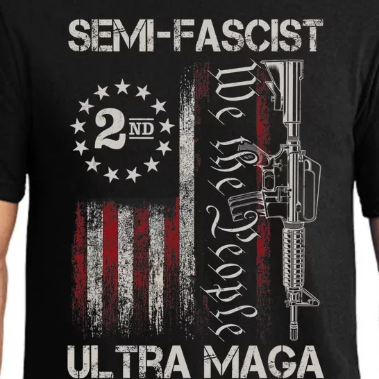 Semi Fascist Ultra Maga Political Humor Biden Quotes US Flag Pajama Set