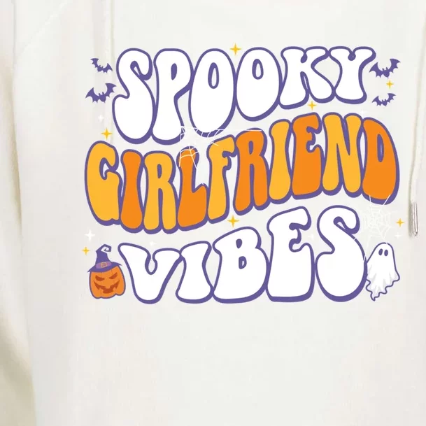 Spooky Friend Vibes Halloween Gift Womens Funnel Neck Pullover Hood