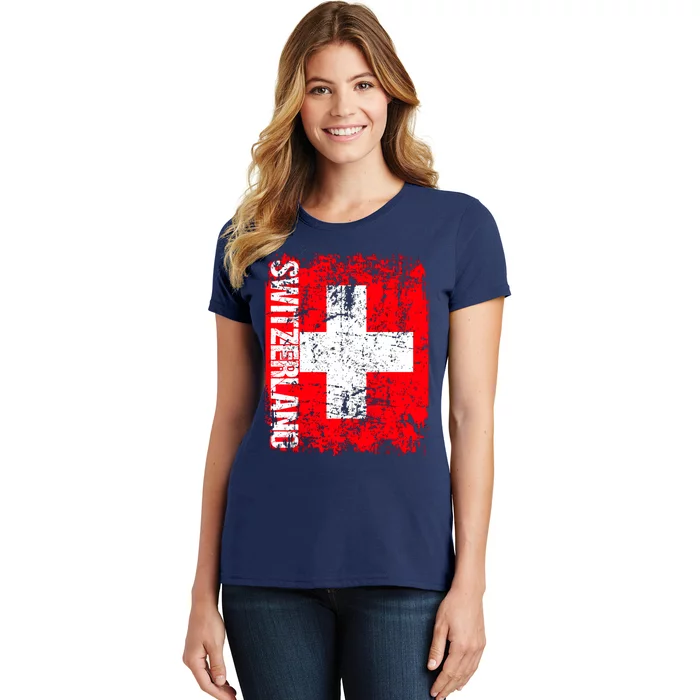 SWITZERLAND Flag Vintage Distressed SWISS Women's T-Shirt