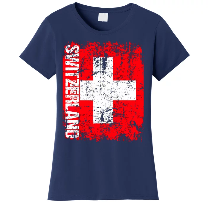 SWITZERLAND Flag Vintage Distressed SWISS Women's T-Shirt