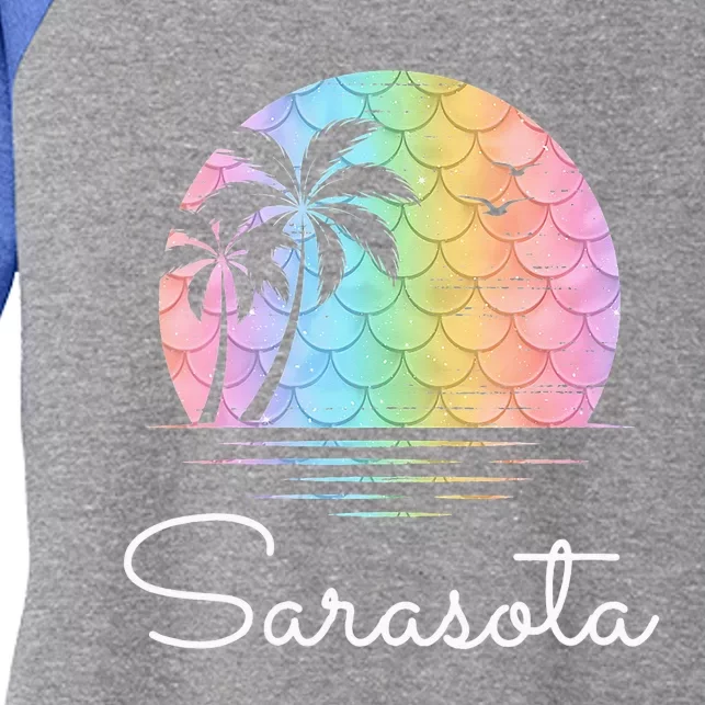 Sarasota Florida Vacation Family Beach Group Women's Tri-Blend 3/4-Sleeve Raglan Shirt