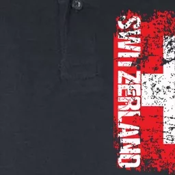 Switzerland Flag Vintage Distressed Swiss Softstyle Adult Sport Polo