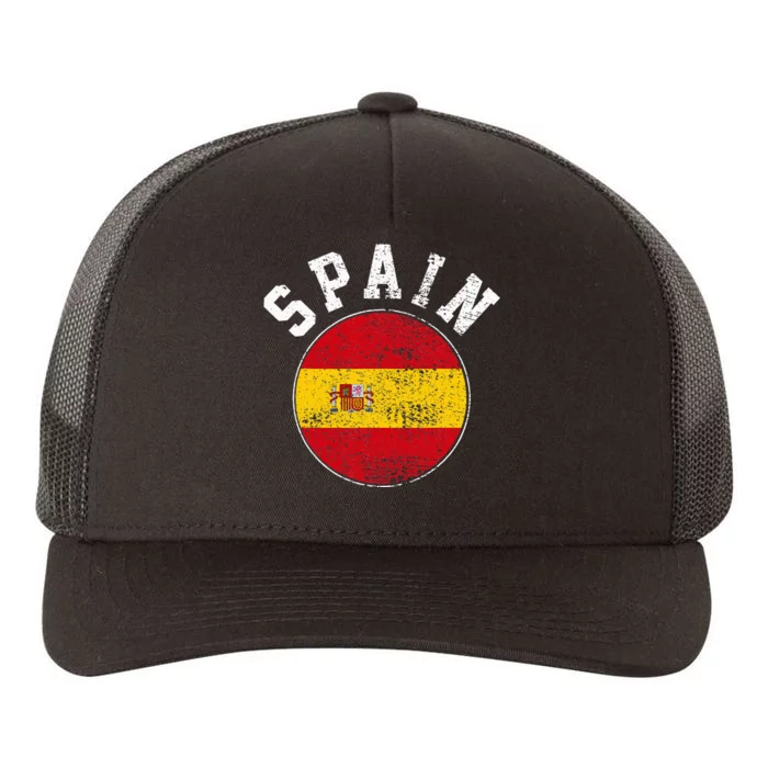 Spain Flag Vintage Yupoong Adult 5-Panel Trucker Hat