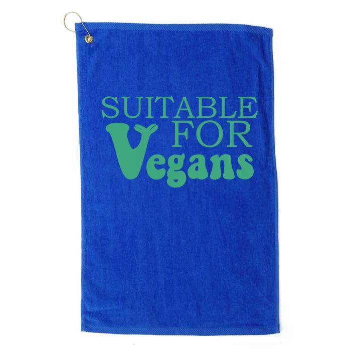 Suitable For Vegans Veganism Gift Plant Based Vegetarian Gift Platinum Collection Golf Towel