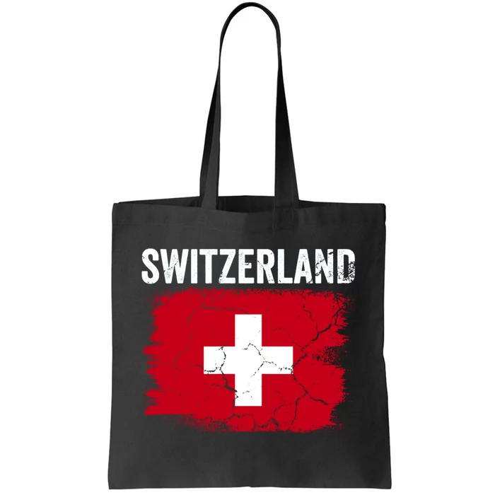 Switzerland Football Vintage Soccer Team Pride Swiss Flag Tote Bag