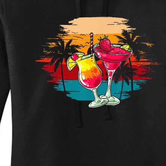 Summer Fun Vacation Margaritas Beaches Good People Graphic Women's Pullover Hoodie