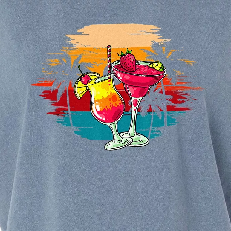 Summer Fun Vacation Margaritas Beaches Good People Graphic Garment-Dyed Women's Muscle Tee