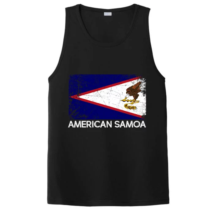 Samoan Flag Vintage Made In American Samoa Gift Performance Tank