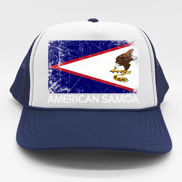 Samoan Flag Vintage Made In American Samoa Gift Trucker Hat