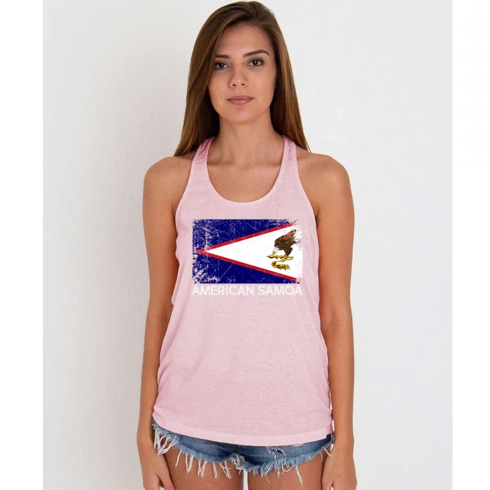 Samoan Flag Vintage Made In American Samoa Gift Women's Knotted Racerback Tank